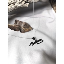 Luna Jewelry Erkek Siyah Atatürk Imza 316L Çelik Kolye
