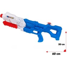 Brother Toys Jumbo Dev Boy Pompalı Kaliteli Sızdırmaz Su Tabancası 1,5 Litre Depolu 60 Cm.