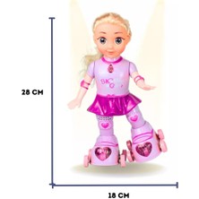 LED Işıklı, Patenli ve Müzikli Oyuncak Bebek Skating Girl