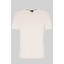 Boss Regular Fit  Bisiklet Yaka Erkek T-Shirt Bej
