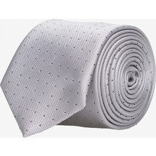 Altınyıldız Classics Desenli İnce Kravat Gri Renk %100 Polyester Şık Tasarım
