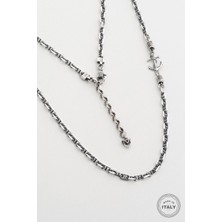 So CHIC İtalyan Çapa Figürlü Oksitli 60 Cm Erkek Gümüş Kolye