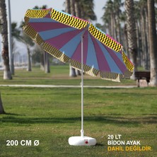 Branda Marketim Pembe-Mavi Plaj Şemsiyesi 200  cm  Ø