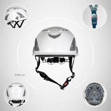 Dağcı Tırmanma Bareti Kırmızı Renk Baş Koruyucu Kask Ce EN12492 Sertifikalı 51-62 cm Ayarlanabilir