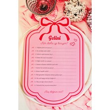 Pekshop Fiyonk Tasarım Gelini Kim Daha İyi Tanıyor Oyun Soru Kartları 14x20 cm 4 Adet