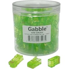 Gabble Ez RJ45 Cat6 Soket Konnektör 100 Adet Renkli Gabble EZ-RJ45 R31 - Yeşil