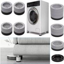 Store Beyaz Eşya Ayağı Çamaşır Makinesi Mobilya Titreşim Önleyici Kaydırmaz ve Yükseltici 4 Lü Set (6 Cm)