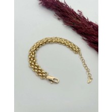 Utay Life Çelik Bombe Örme Kadın Bileklik Gold