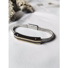 Luna Jewelry Erkek Gümüş Renk Royal Stride 316L Çelik Bileklik