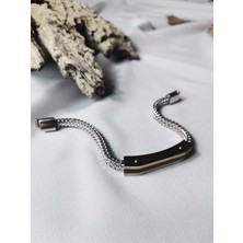 Luna Jewelry Erkek Gümüş Renk Royal Stride 316L Çelik Bileklik