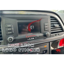 Leon Cupra Uyumlu Mini Sticker Aksesuar - Parlak Kırmızı