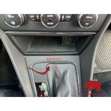 Leon Cupra Uyumlu Mini Sticker Aksesuar - Parlak Kırmızı