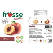 Frosse Şeftali Kıtırı - Freeze Dried - Üretici Firmadan Dondurularak Kurutulmuş Şeftali Cipsi 20 gr