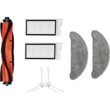 Asgard Grup Roidmi Eve Plus Uyumlu 1 Adet Ana Fırça 2 Adet Filtre 2 Adet Beyaz Yan Fırça 2 Adet Mop