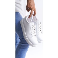 SLW165 Elite Bağcıklı Erkek Günlük Sneaker Ayakkabı Beyaz