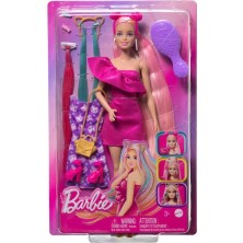 Barbie Upuzun Muhteşem Saçlı Bebekler Pembe Saçlı Bebek JDC85