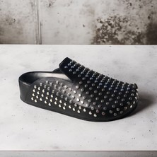 Degischic Siyah Deri&trok Slipper