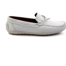 Beyaz Leather Erkek Loafer Ayakkabı E01082020143