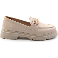 Bambi Bej  Kadın Loafer Ayakkabı K01997010609