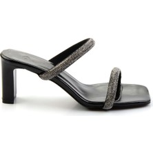 Bambi Metalik Siyah  Kadın Terlik K04124004209