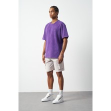 Efektli Yıkamalı Boxy Fit Premium T-Shirt