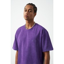 Efektli Yıkamalı Boxy Fit Premium T-Shirt