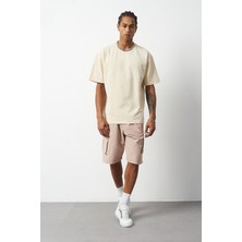 Efektli Yıkamalı Boxy Fit Premium T-Shirt