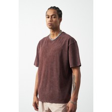 Efektli Yıkamalı Boxy Fit Premium T-Shirt