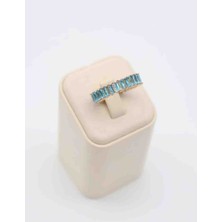 Glare Jewellery Mavi Taşlı Çelik Yüzük