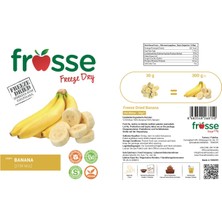 Frosse Muz Kıtırı - Freeze Dried - Üretici Firmadan Dondurularak Kurutulmuş Muz Cipsi 30 gr