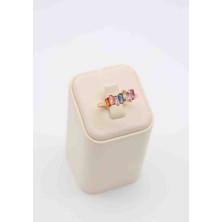 Glare Jewellery Renkli Taş Çelik Yüzük