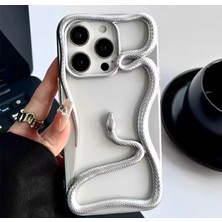 UMD Apple iPhone 15 Pro Max Uyumlu 3D Snake Tasarımlı Silikon Kılıf