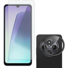 Gpack Xiaomi Redmi 14C 4g Uyumlu Ekran Koruyucu + Kamera Lens Koruyucu Lms Siyah