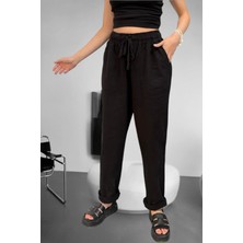 Keten Pantolon Hambez Alt Eşofman Rahat Kalıp Büyük Beden Ham Bez UNISEX%100 Pamuk Relaxed Beden Aralığı M-6xl