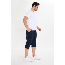 Erkek Stretchfit Kargo Cepli Esnek Kapri Lacivert 6035-L