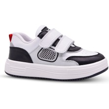 Massa Erkek Çocuk Çift Cırtlı Hakiki Deri Beyaz Günlük Ayakkabı