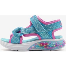 Skechers Mermaid Dreams Sandal Küçük Kız Çocuk Mavi Işıklı Sandalet 303111N Blmt