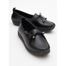 Ccway Kadın Lastik Bağcıklı Günlük Ayakkabı SİYAH