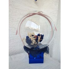 Büyülü Balonlar Company Pembe Lacivert Çiçek Gül Doğum&sevgililer Günü Yıldönümü Hediye Kutusu