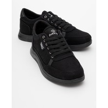 Ccway Erkek Bağcıklı Kot Spor Ayakkabı SİYAH SİYAH