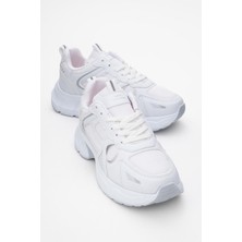 Ccway Bağcıklı Anorak Kadın Spor Ayakkabı BEYAZ GÜMÜŞ