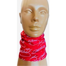 Kırmızı Atatürk Imzalı Boyunluk-Bandana