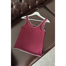 Yakası Dikişli Orj Atlet- Bordo