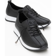 Ccway Kadın Bağcıklı Günlük Ayakkabı Siyah Cilt