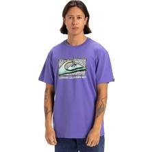 Quiksilver Retro Fade Erkek Mor Tişört