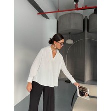 Ithal Jessica Kumaş Varak Detaylı Bluz