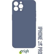 Eriqh Apple iPhone 14 Pro Uyumlu Kılıf Kamera Korumalı Lansman Içi Kadife Yumuşak Silikon Kapak