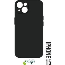 Eriqh Apple iPhone 15 Uyumlu Kılıf Kamera Korumalı Lansman Içi Kadife Yumuşak Silikon Kapak