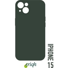 Eriqh Apple iPhone 15 Uyumlu Kılıf Kamera Korumalı Lansman Içi Kadife Yumuşak Silikon Kapak