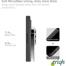 Eriqh Apple iPhone 15 Uyumlu Kılıf Kamera Korumalı Lansman Içi Kadife Yumuşak Silikon Kapak